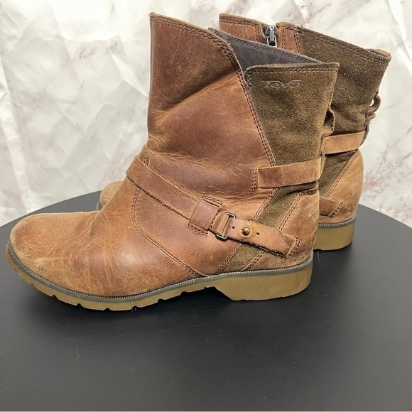 Teva De La Vina Low Bison Ankle Leather Boots - Picture 5 of 7